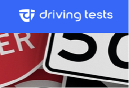 Street signs collage captioned driving tests