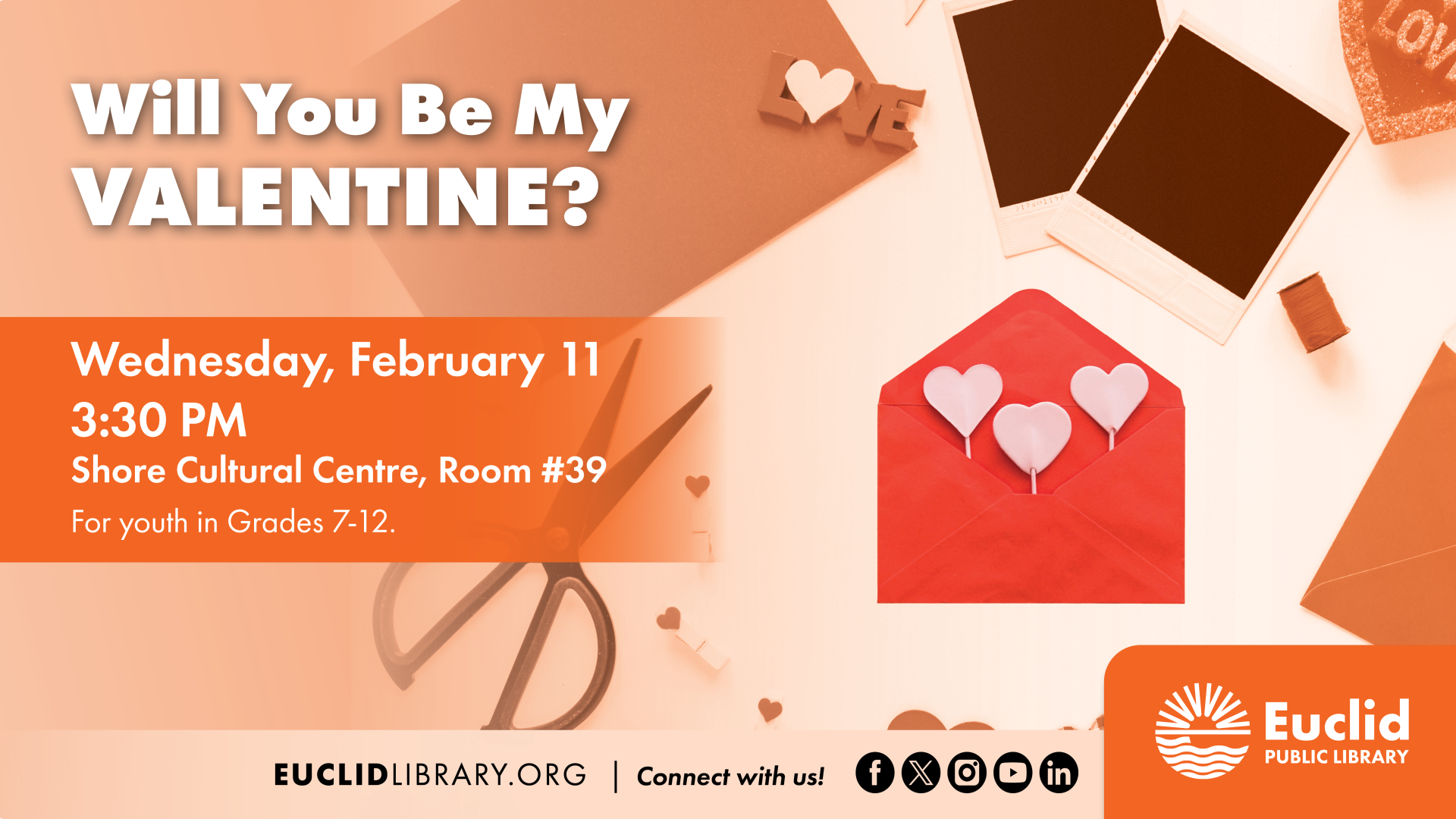 Valentines Day crafts with paper, scissors, and details about the event