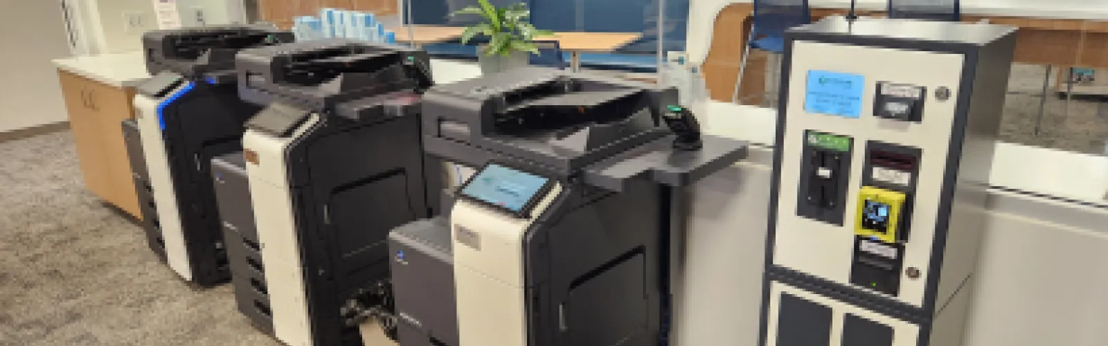 Copy machines at Euclid Public Library. 
