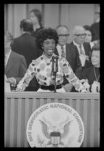 Shirley Chisholm speaks at the 1972 Democratic National Convention
