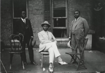 James Van Der Zee, Marcus Garvey with George O. Marke and Prince Kojo Tovalou-Houénou, 1924.