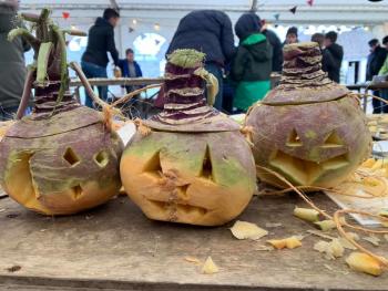 Jack o Lanterns made from turnips